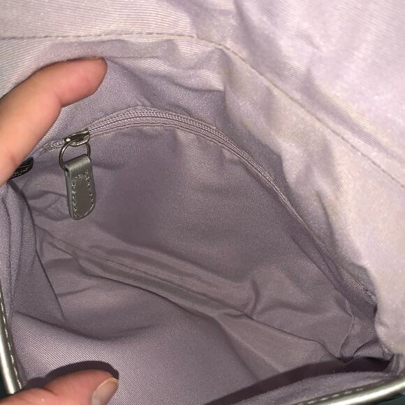 COACH Gray Silver Signature Canvas Crossbody - Picture 10 of 12